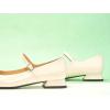 C.Paravano Women’s Mary Jane Flats Adjustable Strap & Square Toe | Memory Foam Comfort | Perfect for Office, Weddings, Travel(Ivory)