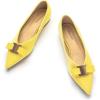 C.Paravano Flats for Women | Pointed Toe Flats | Ballet Flats | Women Shoes Dressy Comfortable(Yellow Velvet)