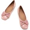 C.Paravano Flats for Women | Square Toe Shoes | Ballet Flats | Dressy Women Shoes(Bt-pink)