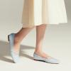 C.PARAVANO Mary Jane Shoes for Women | Womens Square Toe Flats | Leather Shoes Matte White Flats Mary Jane (Size 5,Matte White_a)