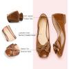 C.Paravano Ballet Flats | Flats Women | Dress Shoes for Women | Square Toe Flats | Flats Shoes Women | Black Flats(Chocolate)