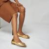 C.Paravano Ballet Flats | Flats Women | Dress Shoes for Women | Square Toe Flats | Flats Shoes Women | Black Flats(Gold)