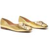 C.Paravano Ballet Flats | Flats Women | Dress Shoes for Women | Square Toe Flats | Flats Shoes Women | Black Flats(Gold)