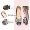 C.Paravano Ballet Flats | Flats Women | Dress Shoes for Women | Square Toe Flats | Flats Shoes Women | Black Flats(Grey)