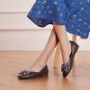 C.Paravano Ballet Flats | Flats Women | Dress Shoes for Women | Square Toe Flats | Flats Shoes Women | Black Flats(Grey)
