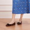 C.Paravano Ballet Flats | Flats Women | Dress Shoes for Women | Square Toe Flats | Flats Shoes Women | Black Flats(Leopard)