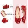 C.Paravano Ballet Flats | Flats Women | Dress Shoes for Women | Square Toe Flats | Flats Shoes Women | Black Flats(Red)