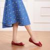 C.Paravano Ballet Flats | Flats Women | Dress Shoes for Women | Square Toe Flats | Flats Shoes Women | Black Flats(Red)
