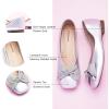 C.Paravano Ballet Flats | Flats Women | Dress Shoes for Women | Square Toe Flats | Flats Shoes Women | Black Flats(Sliver)