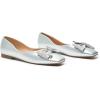 C.Paravano Ballet Flats | Flats Women | Dress Shoes for Women | Square Toe Flats | Flats Shoes Women | Black Flats(Sliver)