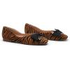 C.Paravano Ballet Flats | Flats Women | Dress Shoes for Women | Square Toe Flats | Flats Shoes Women | Black Flats(Tiger)