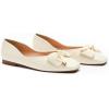 C.Paravano Ballet Flats | Flats Women | Dress Shoes for Women | Square Toe Flats | Flats Shoes Women | Black Flats(White)