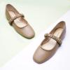 C.Paravano Mary Janes for Women | Ballet Flats | Womens Flats | Square Toe Flats for Women(Camel_a)