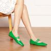 C.Paravano Mary Janes for Women | Ballet Flats | Womens Flats | Square Toe Flats for Women(Green)