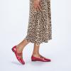 C.Paravano Mary Janes for Women | Ballet Flats | Womens Flats | Square Toe Flats for Women(Red)