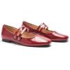C.Paravano Mary Janes for Women | Ballet Flats | Womens Flats | Square Toe Flats for Women(Red)