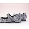 C.Paravano Women’s Round Toe Ballet Flats with Strap | Comfortable Mary Janes Tweed Flats | Dressy Casual Flats for Work, Office, Party, or Everyday Wear | Women’s Slip-On Shoes(Bp_g)