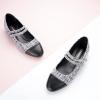 C.Paravano Women’s Round Toe Ballet Flats with Strap | Comfortable Mary Janes Tweed Flats | Dressy Casual Flats for Work, Office, Party, or Everyday Wear | Women’s Slip-On Shoes(Bp_g)