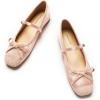 C.Paravano Flats for Women | Mary Janes Women | Ballet Flats | Office Shoes | Square Toe(Lightpink-t)