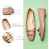 C.Paravano Ballet Flats | Slip-on Shoes Women | Bowknot Round Toe Shoes | Womens Flats(Dark Pink-b6)