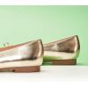 C.Paravano Ballet Flats | Slip-on Shoes Women | Bowknot Round Toe Shoes | Womens Flats(Gold-b6)