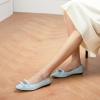C.Paravano Ballet Flats | Slip-on Shoes Women | Bowknot Round Toe Shoes | Womens Flats(Light Blue Bling-b6)