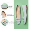C.Paravano Ballet Flats | Slip-on Shoes Women | Bowknot Round Toe Shoes | Womens Flats(Light Blue Bling-b6)