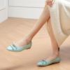 C.Paravano Ballet Flats | Slip-on Shoes Women | Bowknot Round Toe Shoes | Womens Flats(Light Blue-b6)