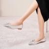 C.Paravano Ballet Flats | Slip-on Shoes Women | Bowknot Round Toe Shoes | Womens Flats(Silver-b6)