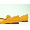 C.Paravano Ballet Flats for Women | Women’s Floral Flat Shoes | Comfortable Square Toe Flats | Slip On Yellow Dress Shoes for Work & Daily Wear(Size 8.5,Yellow-T)