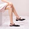 C.Paravano Slingback Flats | Pointed Toe Flats | Slingback Sandals | Women’s Slingback Dress Shoes | Adjustable Buckle Sandals(Size 8.5,Black)