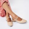 C.Paravano Slingback Flats | Slingback Sandals for Women | Sandals Flats | Adjustable Ankle Strap Shoes(Beige)