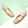 C.Paravano Slingback Flats | Slingback Sandals for Women | Sandals Flats | Adjustable Ankle Strap Shoes(Beige)