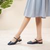 C.Paravano Slingback Flats | Slingback Sandals for Women | Sandals Flats | Adjustable Ankle Strap Shoes(Blue)