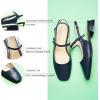 C.Paravano Slingback Flats | Slingback Sandals for Women | Sandals Flats | Adjustable Ankle Strap Shoes(Blue)