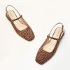 C.Paravano Slingback Flats | Slingback Sandals for Women | Sandals Flats | Adjustable Ankle Strap Shoes(Leopard-a)
