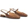 C.Paravano Slingback Flats | Slingback Sandals for Women | Sandals Flats | Adjustable Ankle Strap Shoes(Leopard-a)
