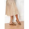 C.Paravano Slingback Flats | Slingback Sandals for Women | Sandals Flats | Adjustable Ankle Strap Shoes(Leopard-b)