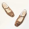 C.Paravano Slingback Flats | Slingback Sandals for Women | Sandals Flats | Adjustable Ankle Strap Shoes(Leopard-b)