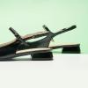 C.Paravano Slingback Flats | Slingback Sandals for Women | Sandals Flats | Adjustable Ankle Strap Shoes(New Black)