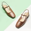 C.Paravano Slingback Flats | Slingback Sandals for Women | Sandals Flats | Adjustable Ankle Strap Shoes(New Brown)