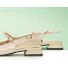 C.Paravano Slingback Flats | Slingback Sandals for Women | Sandals Flats | Adjustable Ankle Strap Shoes(Off-white)