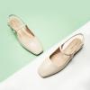 C.Paravano Slingback Flats | Slingback Sandals for Women | Sandals Flats | Adjustable Ankle Strap Shoes(Off-white)