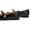 C.Paravano Women’s Mary Jane Shoes | Square Toe Ballet Flats | Ballerina Flats | Designer Shoes for Women(Black-bt)