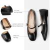 C.Paravano Women’s Mary Jane Shoes | Square Toe Ballet Flats | Ballerina Flats | Designer Shoes for Women(Black-bt)