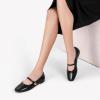 C.Paravano Women’s Mary Jane Shoes | Square Toe Ballet Flats | Ballerina Flats | Designer Shoes for Women(Black-bt)