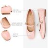 C.Paravano Women’s Mary Jane Shoes | Square Toe Ballet Flats | Ballerina Flats | Designer Shoes for Women(Pink-bt)