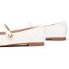 C.Paravano Women’s Mary Jane Shoes | Square Toe Ballet Flats | Ballerina Flats | Designer Shoes for Women(White-bt)