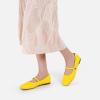 C.Paravano Women’s Mary Jane Shoes | Square Toe Ballet Flats | Ballerina Flats | Designer Shoes for Women(Yellow-bt)