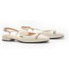 C.Paravano Women’s Slingback Dress Shoes | Slingback Flats for women | Sandals Women Flat | Comfortable Casual Flat Shoes(Ivory)
